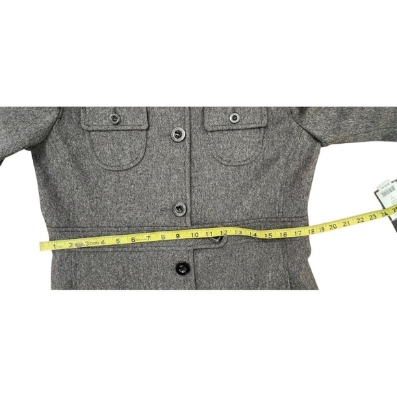 Women's Coat Kenneth Cole Wool Gray Coat Mid Knee Length Size 10 New $370 - Picture 12 of 12